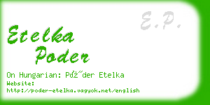 etelka poder business card