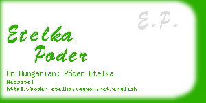 etelka poder business card